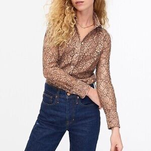 J. Crew button down lace shirt